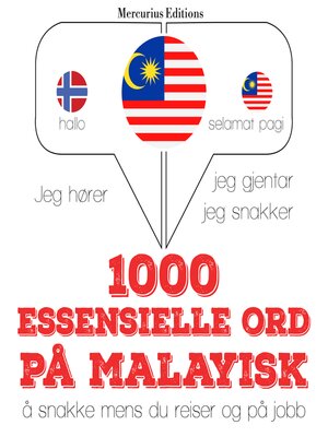 cover image of 1000 essensielle ord på malayisk